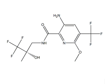 3-Amino-6-methoxy-N-[(2S)-3,3,3-trifluoro-2-hydroxy-2-methylpropyl]-5-(trifluoromethyl)-2-pyridinecarboxamide 1334546-77-8