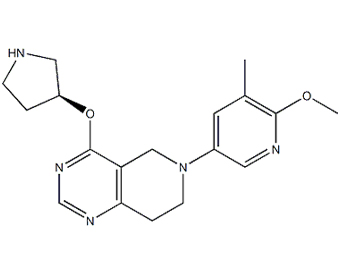 5,6,7,8-Tetrahydro-6-(6-methoxy-5-methyl-3-pyridinyl)-4-[(3S)-3-pyrrolidinyloxy]pyrido[4,3-d]pyrimidine 1354691-78-3