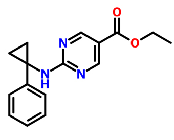 2-(1-Phenyl-cyclopropylamino)-pyrimidine-5-carboxylic acid ethyl ester 1598426-03-9