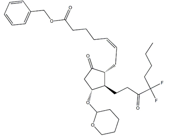 Prost-5-en-1-oic acid, 16,16-difluoro-9,15-dioxo-11-[(tetrahydro-2H-pyran-2-yl)oxy]-, phenylmethyl ester, (5Z,11a)- 136790-78-8
